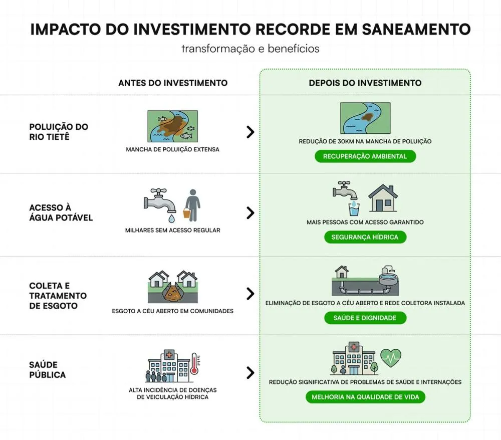 Investimento recorde leva água potável a 1,8 milhão de paulistas em 2025