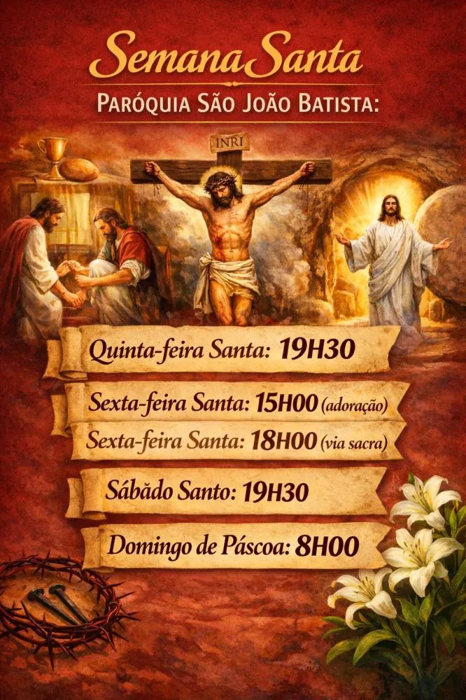 Semana Santa em Franca tem missas e celebrações na Paróquia São João Batista