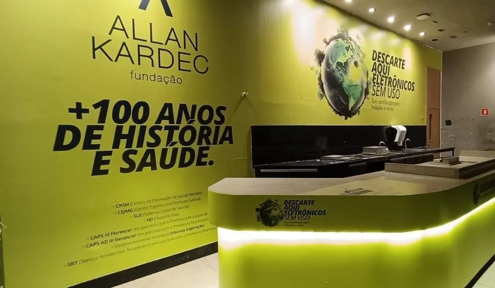 Allan Kardec abre ponto de coleta de ‘lixo eletrônico’ no Franca Shopping