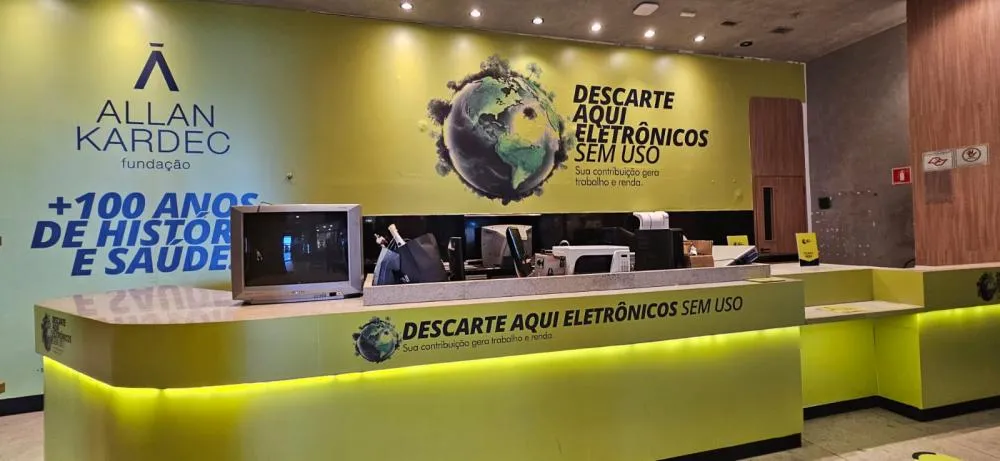 ‘Allan Kardec’ mantém ponto de coleta de lixo eletrônico no Franca Shopping até dia 31/12