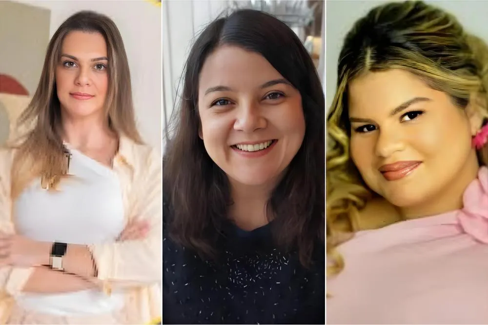 As palestrantes Alessandra Corne Canosa, Renata Flores Tibiriçá e Tâmara Soares