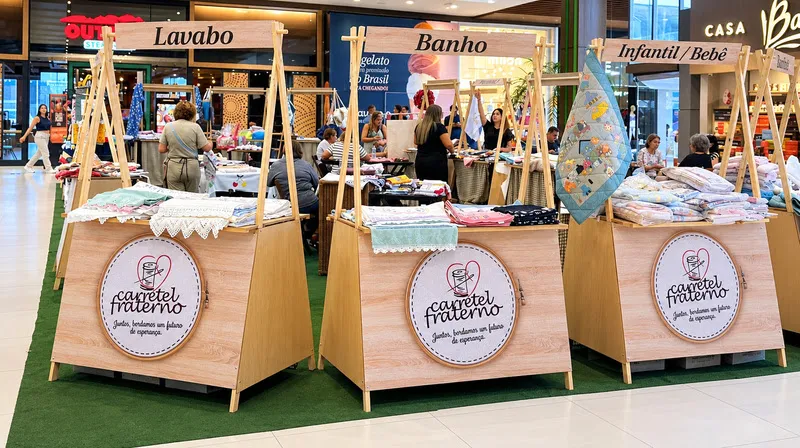  Bazar beneficente no Franca Shopping reúne 1,2 mil peças artesanais