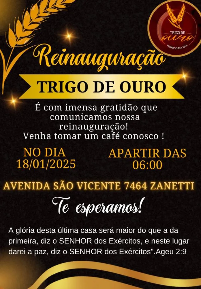 Trigo de Ouro renasce: reinauguração marca novo capítulo após incêndio