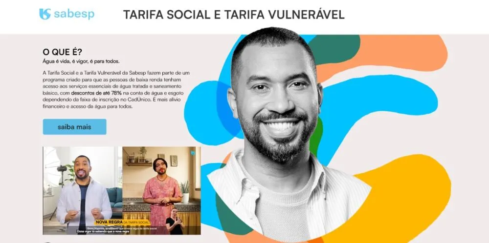 Sabesp prorroga Tarifa Social por seis meses para garantir oportunidade de inscrição no CadÚnico